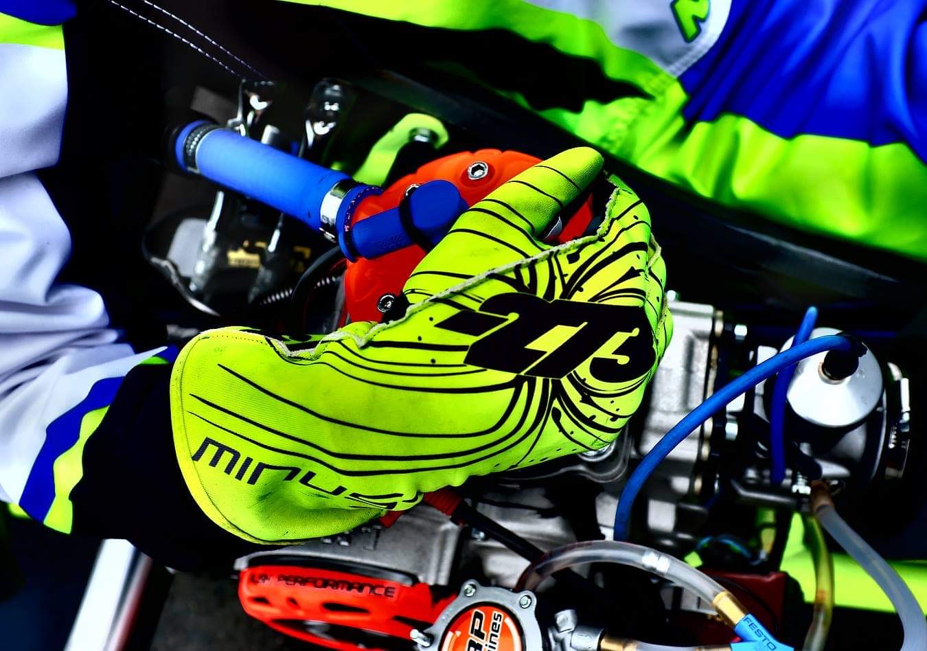 Professional karting racing gloves